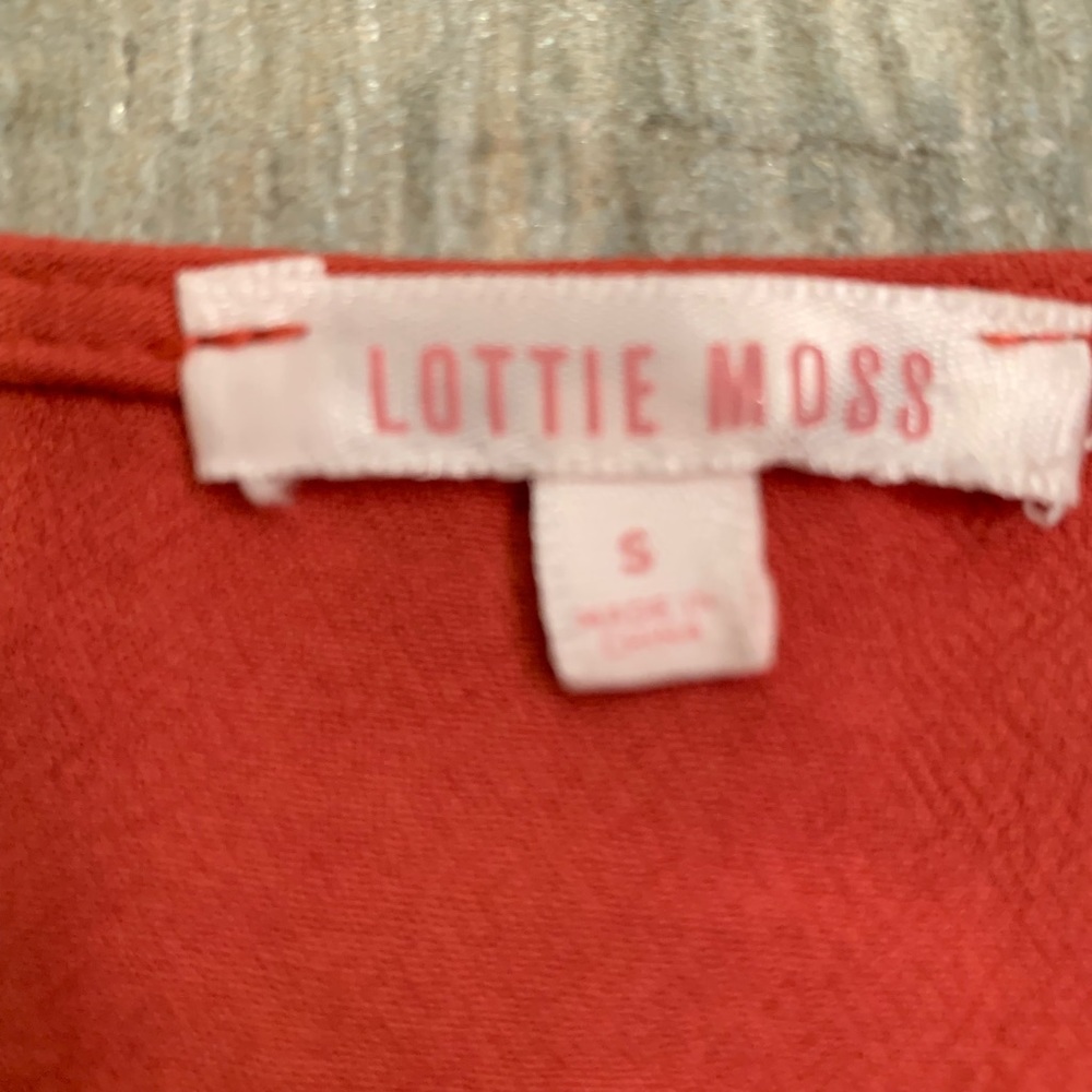 PacSun Rust Crop Peasant Top with Drawstring - Picture 4 of 4